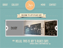 Tablet Screenshot of joysplacecafe.com
